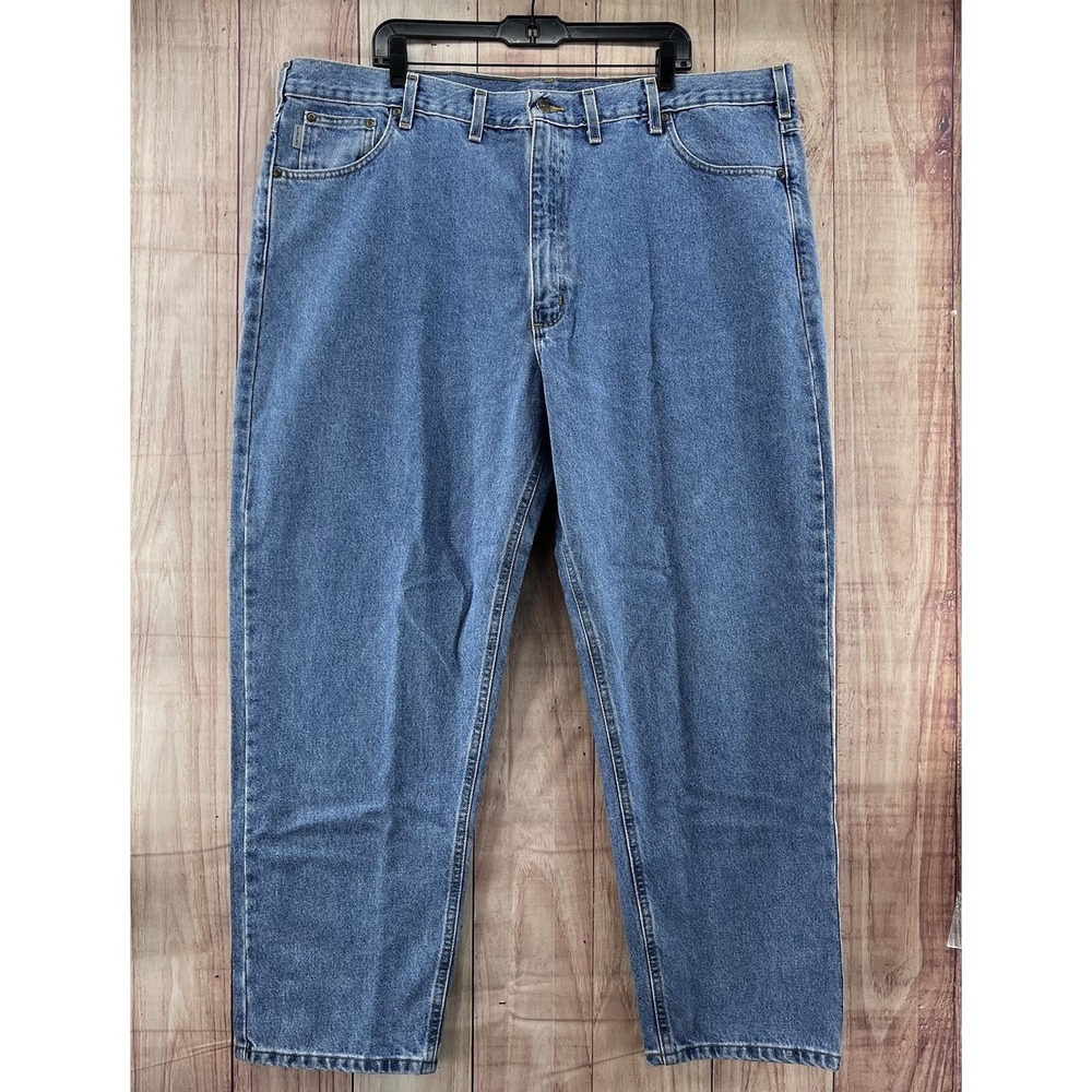 Carhartt Jeans Men's Sz 46x30 Blue Denim Pants‎ Relaxed Fit Original Straight - Picture 1 of 7